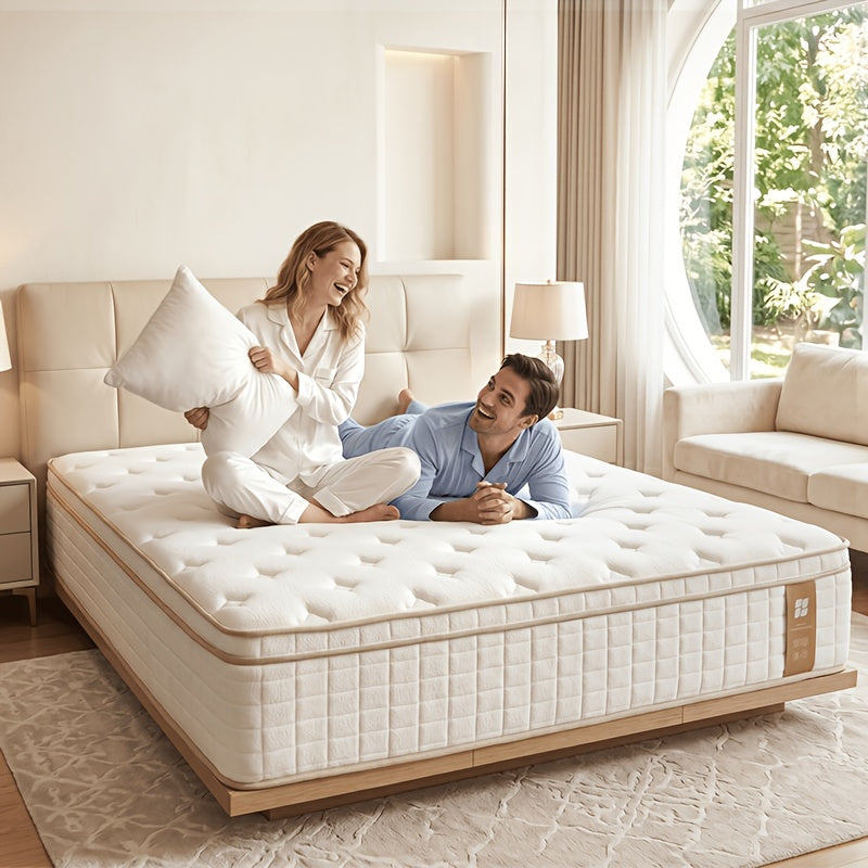 6/12/14/16 Inch Hybrid Spring Mattress, Twin Full Queen King Size, Ergonomic Medium Firm Support Mattress, Luxury Comfort for Home, RV And Camper Use