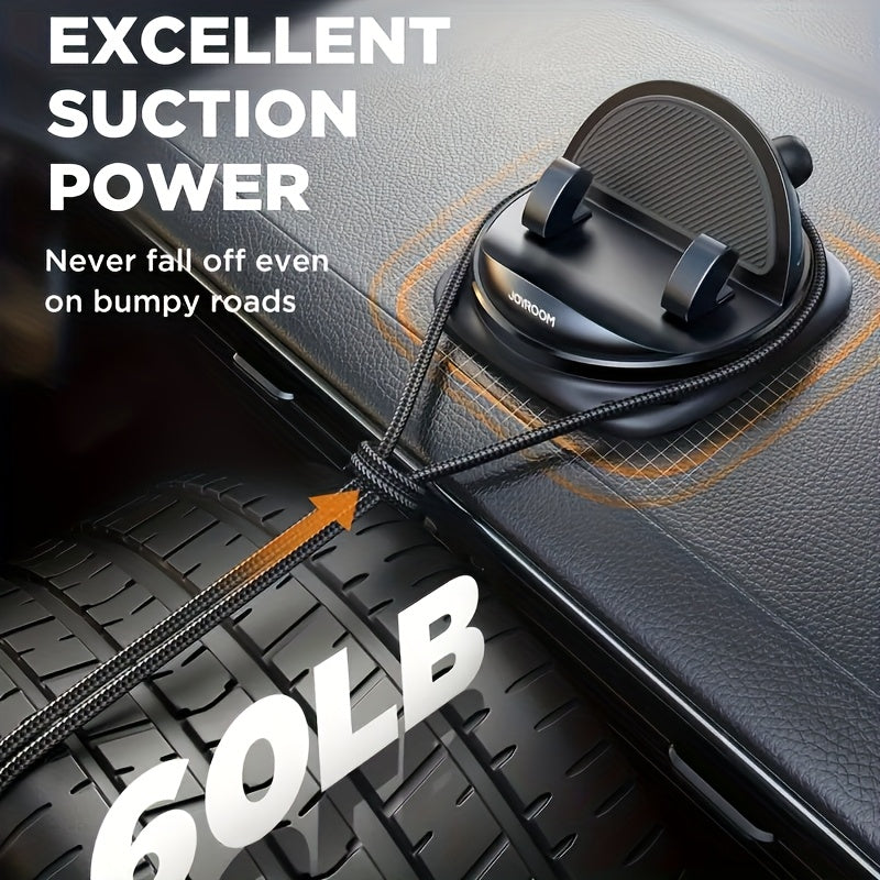 JOYROOM Phone Holder Mount - Rotatable Dash-Mounted Holders, Non-Slip, ABS,, Heat , Spring-Loaded Grip for iPhone, & Smartphones