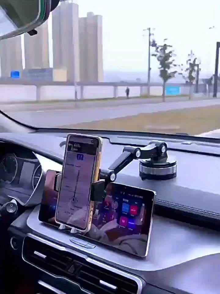 Innovative Mechanical Arm Truck-Mounted Phone Holder with Suction Cup, Providing 360-Degree Rotation And Super Stable Suction Power. The Upgraded Suction Cup Car-Mounted Phone Holder with Fixed Base Will Be Available in 2025