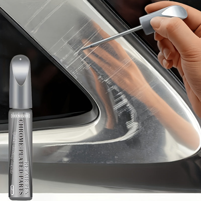 Chrome-plated Parts Repair Pen - Surface Scratch Repair, Suitable for Car Chrome-plated Parts, Wheel Hubs, Signs, Door Handles, and Other Metal Parts, Easy to Restore and Look New