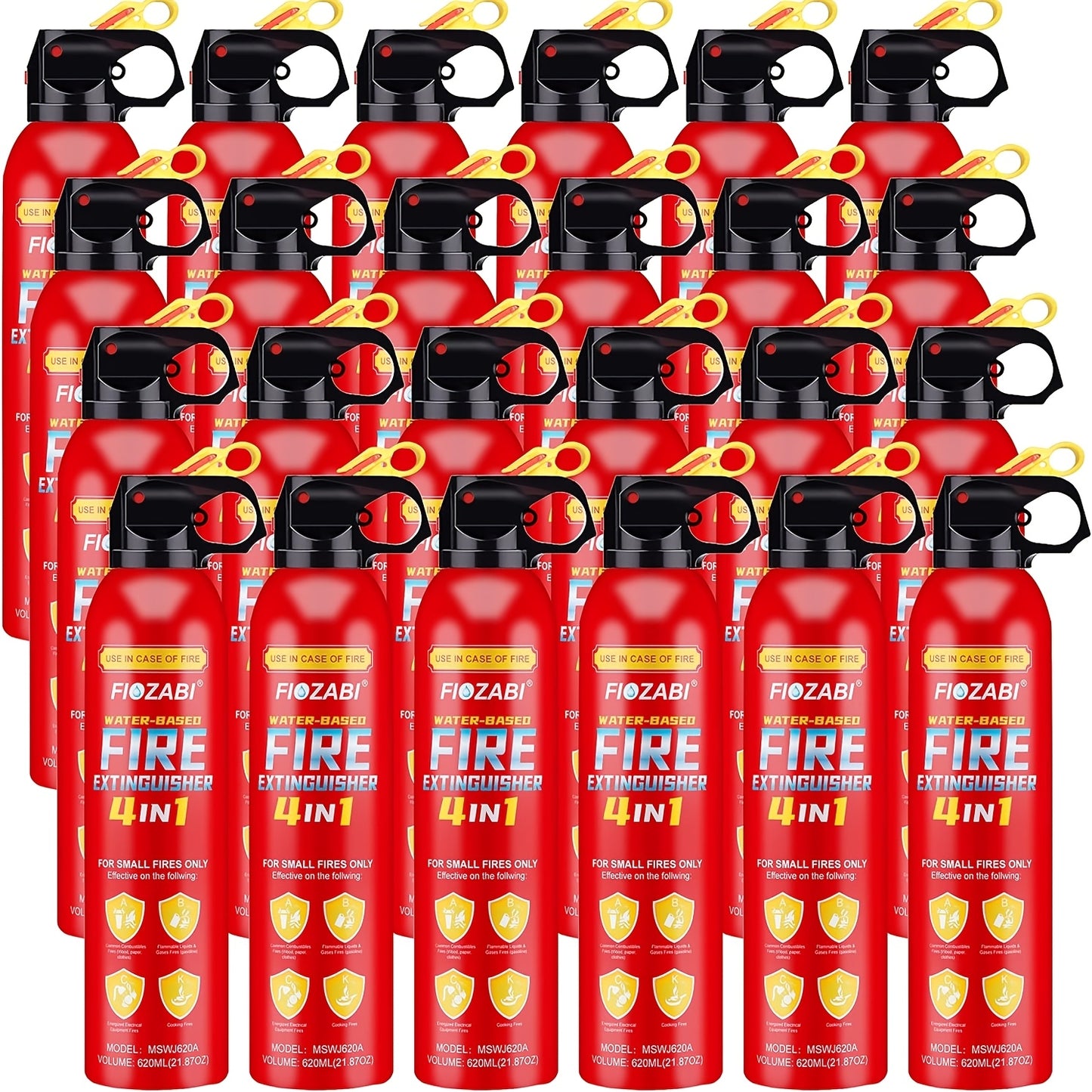 FIOZABI Portable Fire Extinguisher Spray 4 In-1 with Bracket for The House/Car/Kitchen/Garage/Home, 0.5-A:21-B:C:5K Water-Based Fire Extinguishers