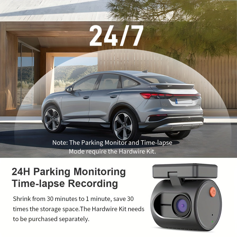 KAWA 2K & 1296P Dash for DVR Dash KAWA 3 Recorder Emergency Voice Control Night Vision WiFi APP Monitor WDR