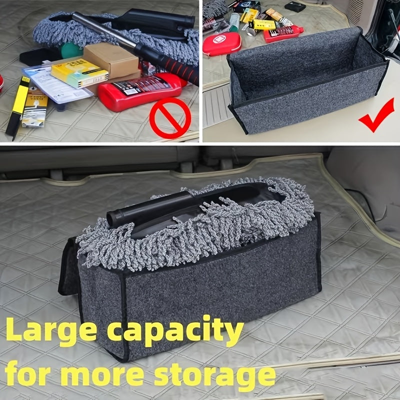 Car Trunk Felt Folding Storage Box, Interior Organizer Bag, Camping Additions Save Space, Scratch Resistant Interior Protection, Suitable for Business And Personal Travel, Durable Structure, Foldable Storage for Home/Car, Essential Items for Travel