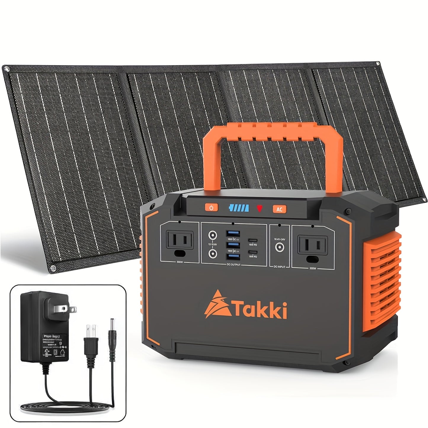 88.8WH Solar Generator Portable Power Station with 30W Solar Panels, 24000mAh Solar Power Bank AC DC USB Ports for Outdoor Solar Lights, Camping Tents, Emergency Outdoor Home Use, CPAP, Fans, Laptops, Emergency, Gifts (Solar Panel Optional)