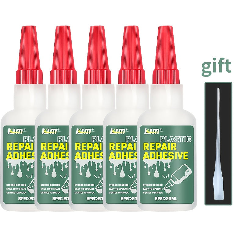 KJM Liquid Instant Adhesive & Repair Glue - Quick-Dry Strong Bonding Agent for Cars, Auto Body, Bumpers, Headlights, Mirrors, Plastic & Metal Surfaces - No-Mix Formula (Liquid Applicator Tube) - Car Restoration Adhesive
