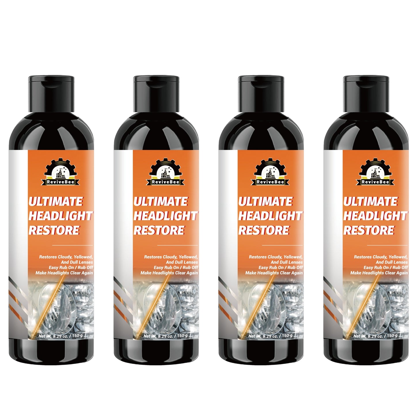 Automotive Headlight Repair Kit - Quick Refurbishment Solution, No Polishing Required, Instantly Clear Cloudy Lenses, Enhances Visibility & Brightness, Easy-to-Use Restoration and Care Kit for Car Headlight Maintenance, Headlight Cleaner