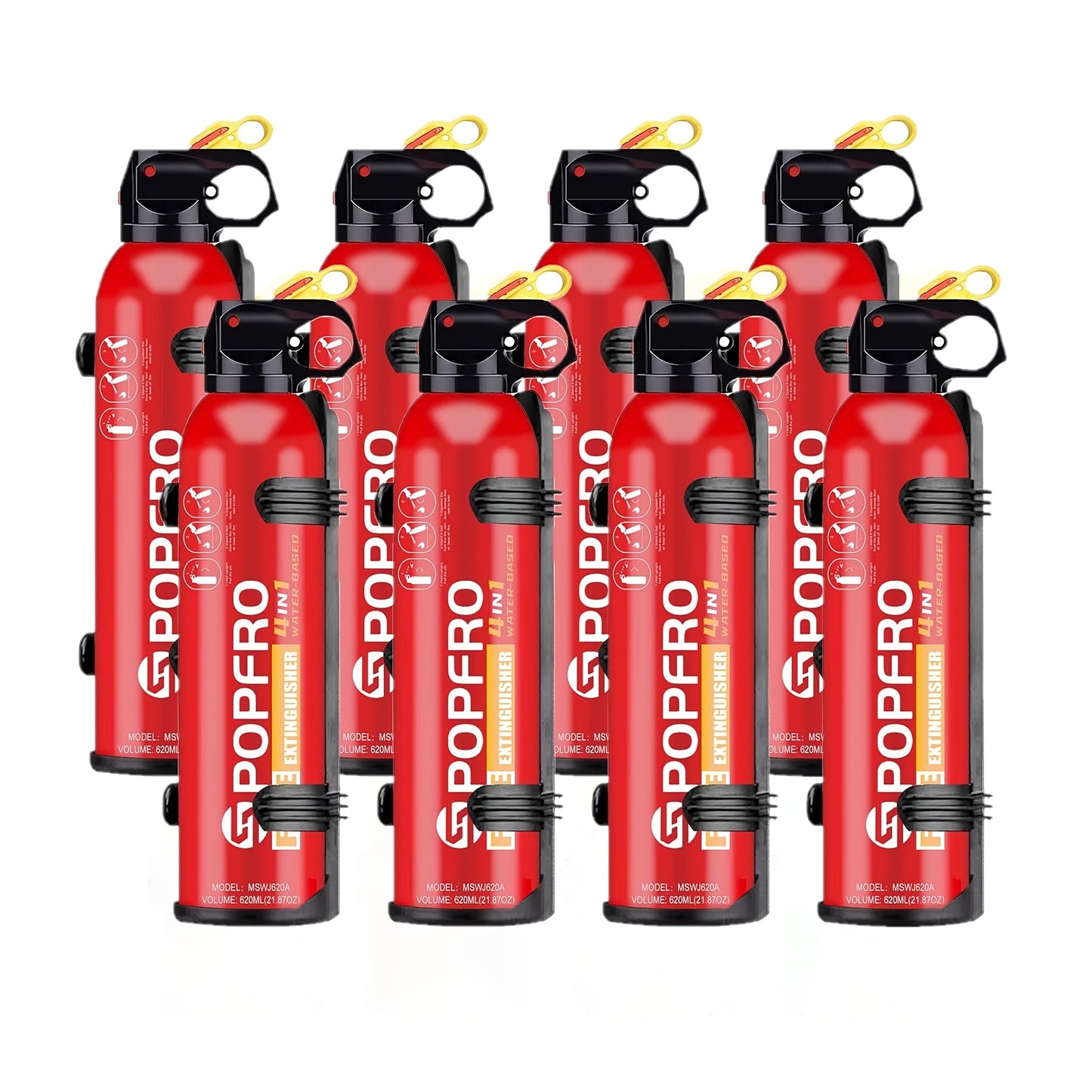 Portable Fire Extinguisher | Home, Garage, Kitchen, Car Four-in-One Small Fire Extinguisher | for Electrical, Textile Non-toxic, Easy to Clean | Wall-mounted