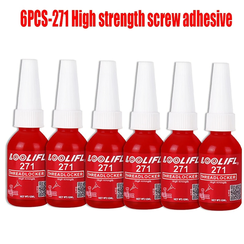 High-Strength Heat-Resistant 234-271 Threadlocker, 243 Medium-Strength Anaerobic Threadlocker, 271 High-Strength Anaerobic Threadlocker, Anti-Loosening Sealant, Permanent Locking and Sealing Multi-Purpose Adhesive for Metal Parts, Quick-Fix Removable