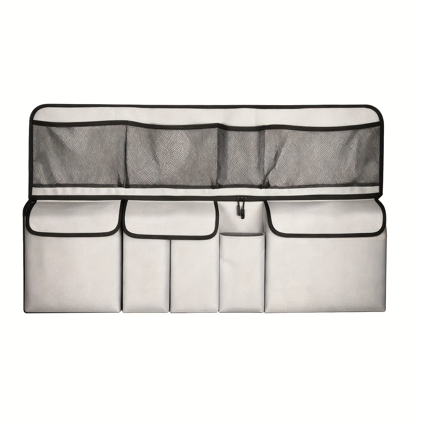 1 One Oxford Cloth Car Trunk Organizing Folders, High Capacity Adjustable Rear Seat Storage Bag, Car Trunk Storage, with Storage Pocket, Universal Fit Vehicle Interior Accessories