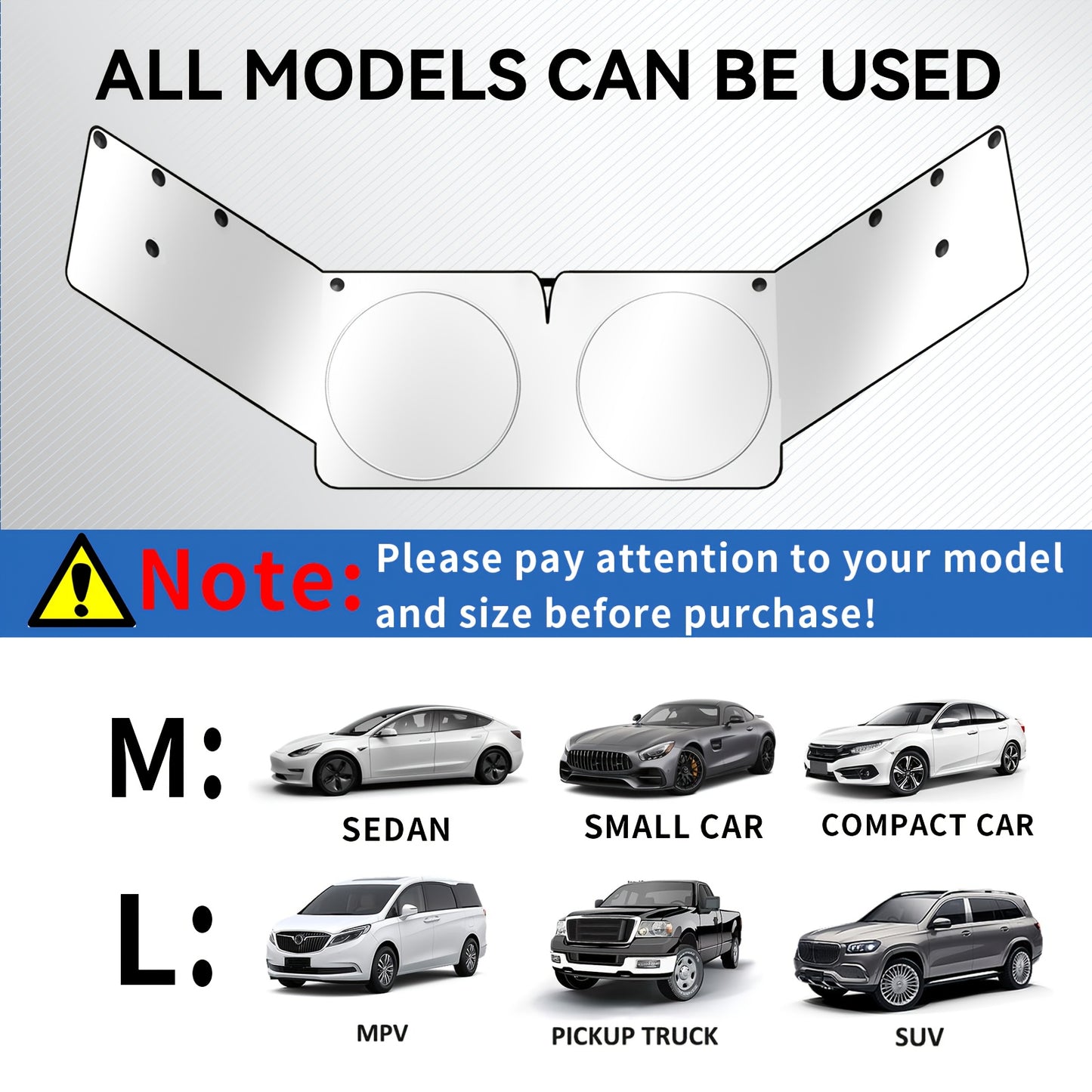 2026 NEW Windshield Sunshade Large Upgraded Universal Front And Side Window Sun Cover Block Sun Heat Protect Vehicle Interior Accessories Sunshades Prevent Prying And Protect Privacy, with Super Adsorption Suction Cups, Summer Gift for Can(M/L)