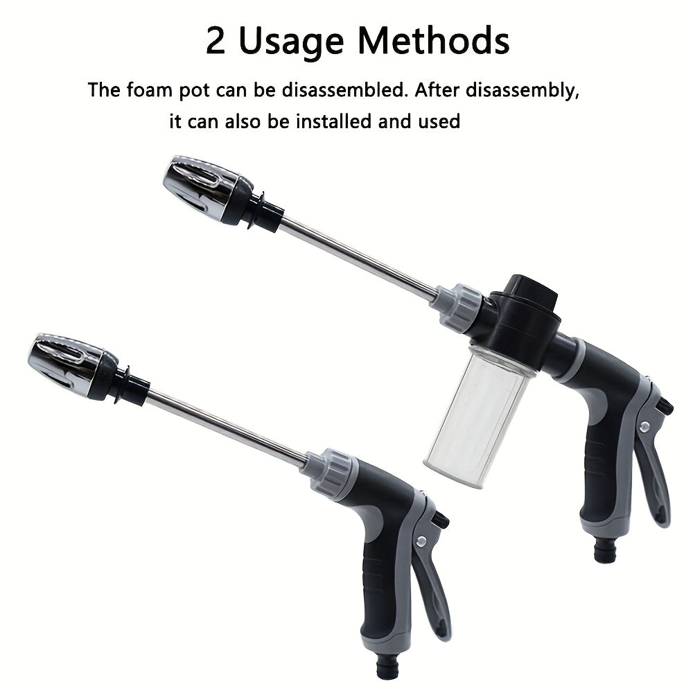 Portable Gun, Easy To Use, Suitable Women And Elderly, Non-Slip Grip- Car Washing And Watering Flowers With One Click, Includes A Car Wash-specific Cloth