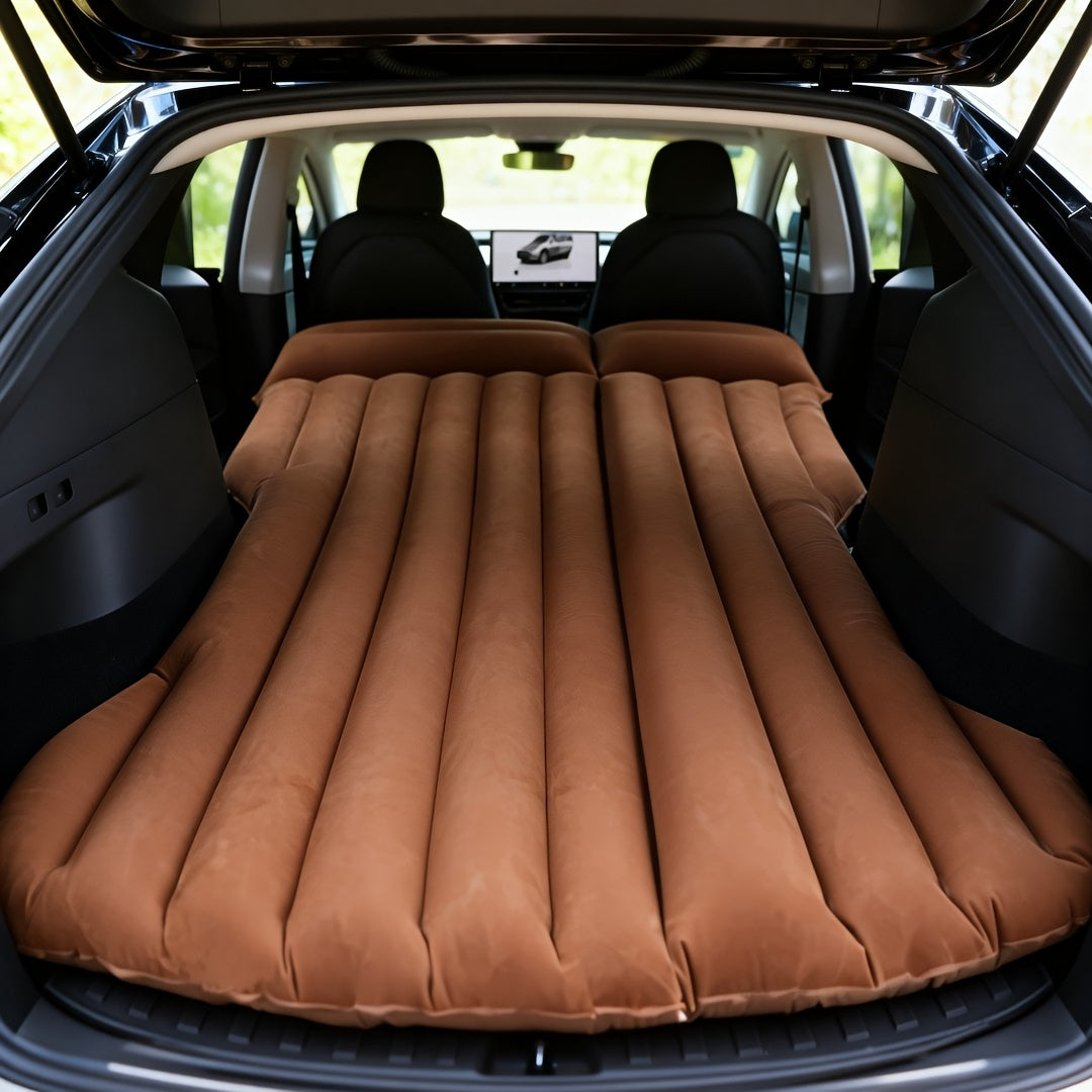 Ultra Comfortable Car Inflatable Mattress, Suitable for Tesla SUV Trucks, RVs, Trucks, Backseat Trunks, 64ft, Portable Foldable Inflatable Bed. Suitable for Travel Camping, Ncluding Storage Bag, Air Pump And Two Pillows, Two Piers