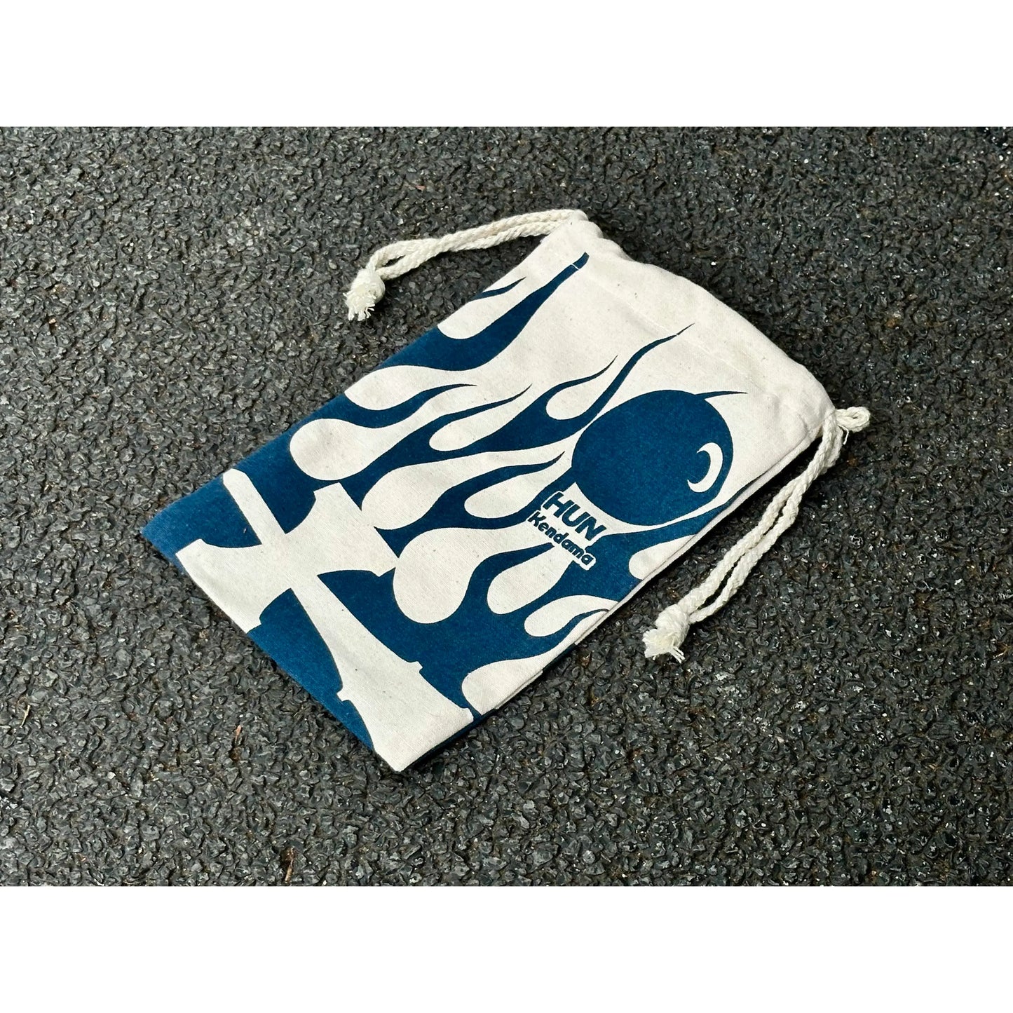 HUN Kendama Cotton Linen Carry Bag – Blue Flame