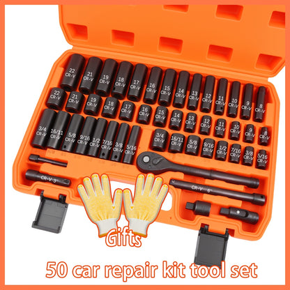 [High-End Tool Sets] 50/ 55Pcs High-End Professional Tool Sets, Auto/ Bicycle Maintenance Machinery Sets, Racing-Class Auto Parts Maintenance Ratchet Wrenches Or Other Auto Maintenance Parts Tool Sets