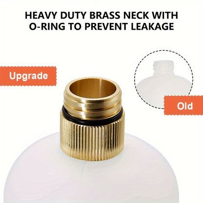High Pressure Car Wash Foam Gun, M22-14 Thread, Heavy Duty Brass Neck with O-Ring Leak-Proof, 33.81oz Bottle, Multi-One Nozzle, Including Microfiber Washing Gloves, Easy to Connect for Quick Cleaning
