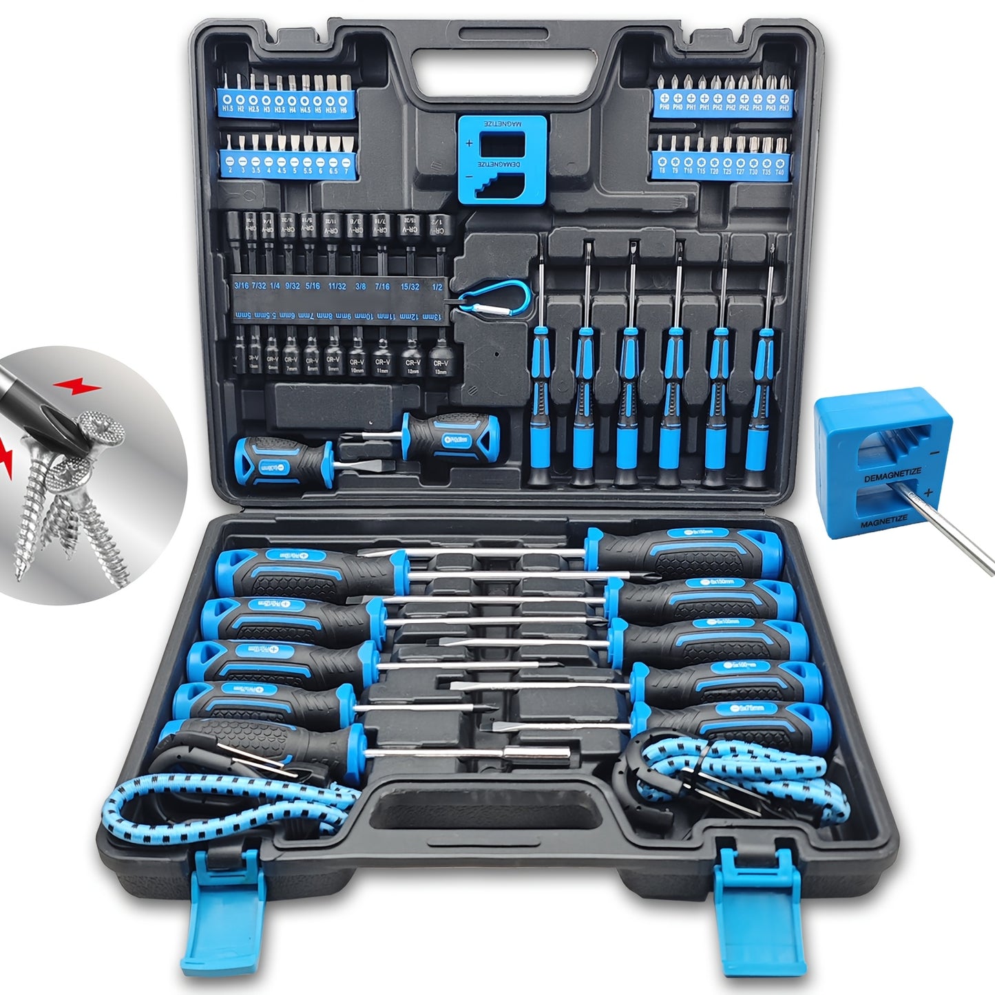 [Precision Screwdriver Set] 43/83/88Pcs Chrome Vanadium Steel Magnetic Screwdrivers Set, Slotted Hex Torx Bits Precision Screwdriver Rod Set, Professional, Durable, Durable Storage Case, Precision Screwdriver Set For Tools For Men