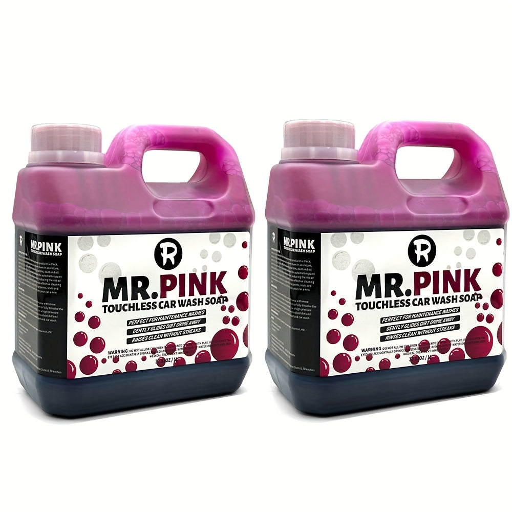 Pink Car Pre Wash Foam Touchless Bug Tar Remover Ph Neutral Snow Foam for Safe DIY Detailing Pre Soak Before Contact Wash Safe for Ceramic Coating (340oz)