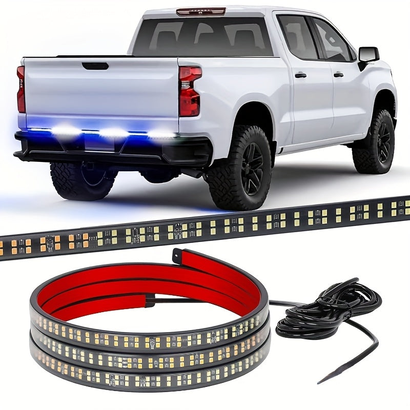 Gradient Dual-color Light, Gorgeous Night Lighting Lamp, 65-inch Double Row LED Light, LED Pickup Step Light, Suitable for Pickup Trucks, SUVs, Truck Rock Lights, Car Ambient Light, Easy to Install
