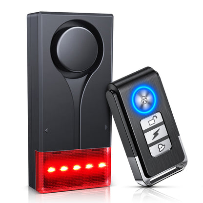 Vehicle Security Vibration Alarm System, 108Db Sound & Light Alert, Wireless Remote Vibration Sensor for Car Protection, Automotive Interior Safety with Red Light