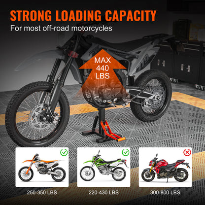 Happybuy Hydraulic Motorcycle Stand, 440Lbs Load Capacity, Adjustable Height Lifting Table for Repair And Maintenance, Ideal for Dirt Bike And Pit Bike Additions