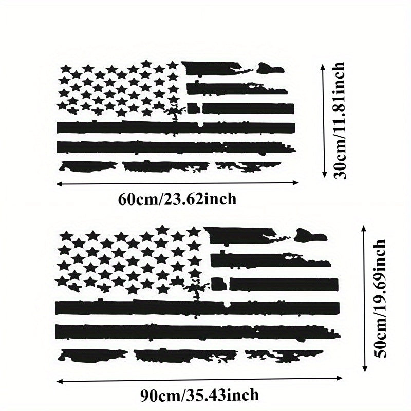 2D Flat, 250th Anniversary of the Founding of the United States Flag, Cracked American Flag Totem Hood Car Sticker, Burst Flag Hood Decal, Car Decoration Sticker, Easter/Men's Car Modification Gift, 2D Flat Transparent Background with Smooth Surface