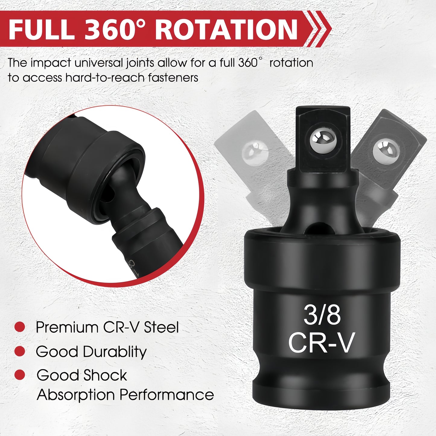 [18pcs Socket Set] NANWEI 18pcs Socket Extension Bar Set Includes Extension Bars, Socket Adapters And Impact Driver Bit Connectors. Made of Premium Cr-V Steel. Professional 1/4", 3/8" And 1/2" Drive Set, Ideal for Home Decoration And Mechanical Fastening