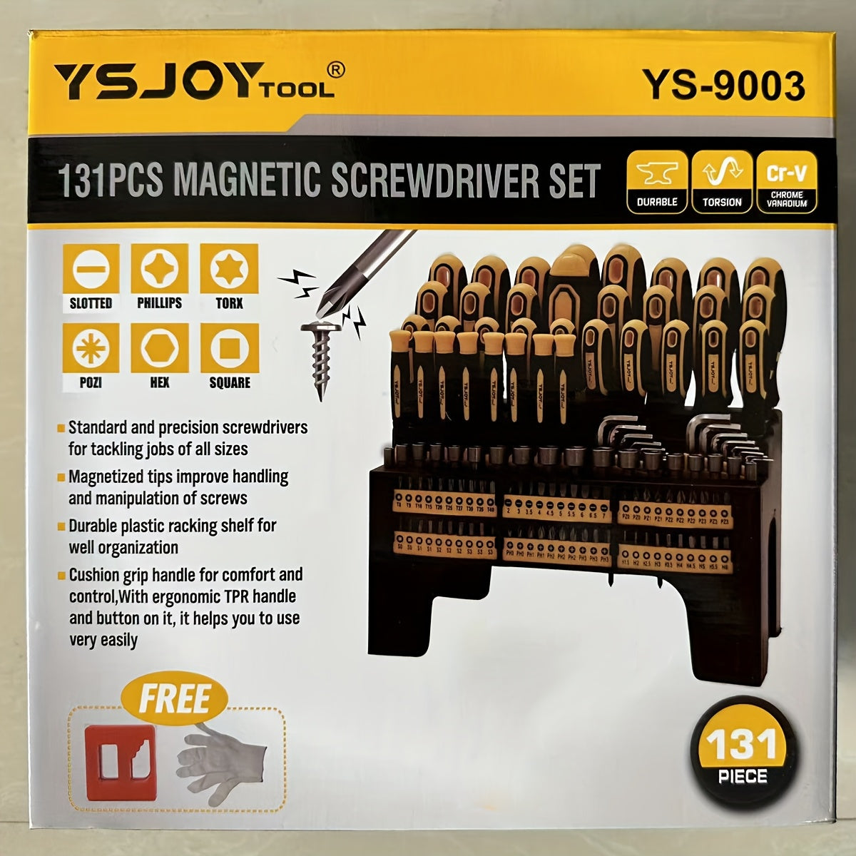 A 131pcs Magnetic Screwdriver Kit Featuring a Plastic Organizer, Which Comes with a Precision Screwdriver, Pick And Hook, Ratchet Driver, And Hex Key, Making It a Great Gift Option