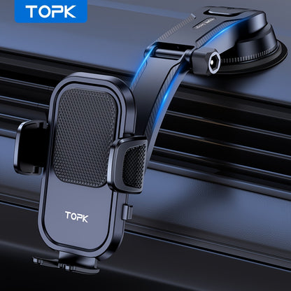 TOPK D40C Car Dashboard Phone Holder, Adjustable In Both Vertical And Horizontal Directions, with High Stability And Strong Adhesion, Suitable for All Types Of Phones.