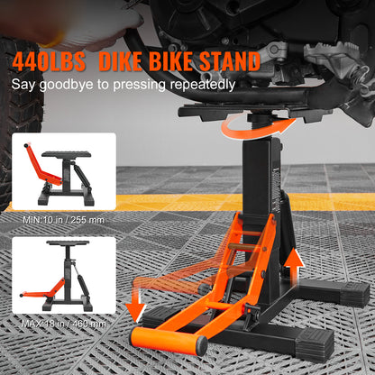 Happybuy Hydraulic Motorcycle Stand, 440Lbs Load Capacity, Adjustable Height Lifting Table for Repair And Maintenance, Ideal for Dirt Bike And Pit Bike Additions