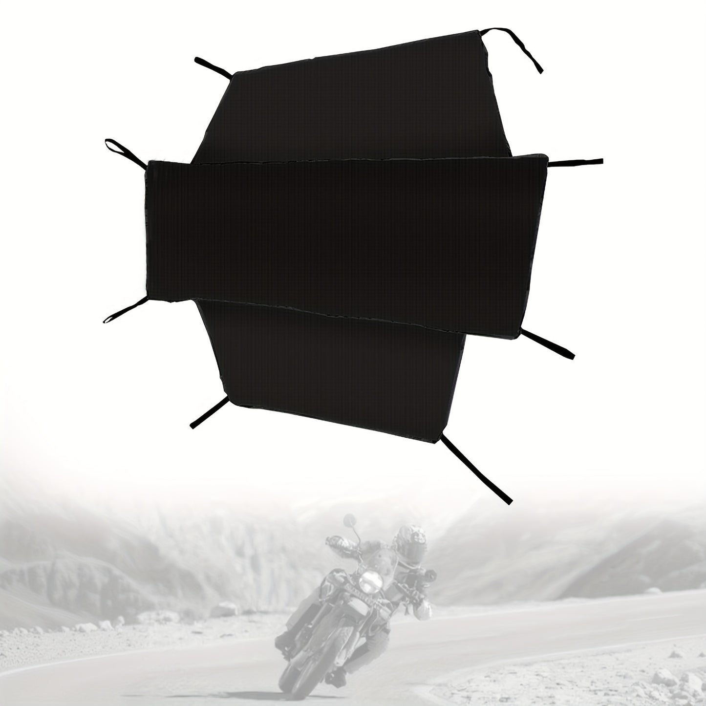 Motorcycle Seat Cover for Most Touring/Full Dress Touring/Cruiser, 300D Oxford Cloth Extra Large Motorcycle Half Cover for Outdoor Rain Snow Dust Protection, with Storage Bag