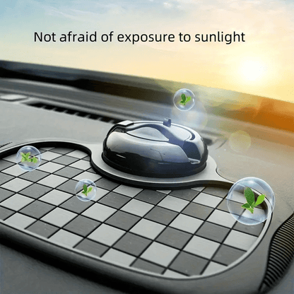 [Non-Slip PVC Dashboard Pad] Car Dashboard Pad With Rotating Mobile Phone Holder And License Plate - Non-Slip PVC, High Quality, Ergonomic Oval Design To Enhance Grip And Safe Driving