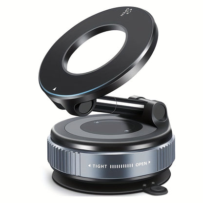 [Portable Foldable Holder] 360° Adjustable Magnetic Phone Mount, Suitable for Car/Gym/Mirror/Smooth Surfaces/Bathroom Mirror, Universal, Portable Foldable Car Phone Holder, Compatible with All Smartphones and Car Models, Foldable Design, Secure Fixation,