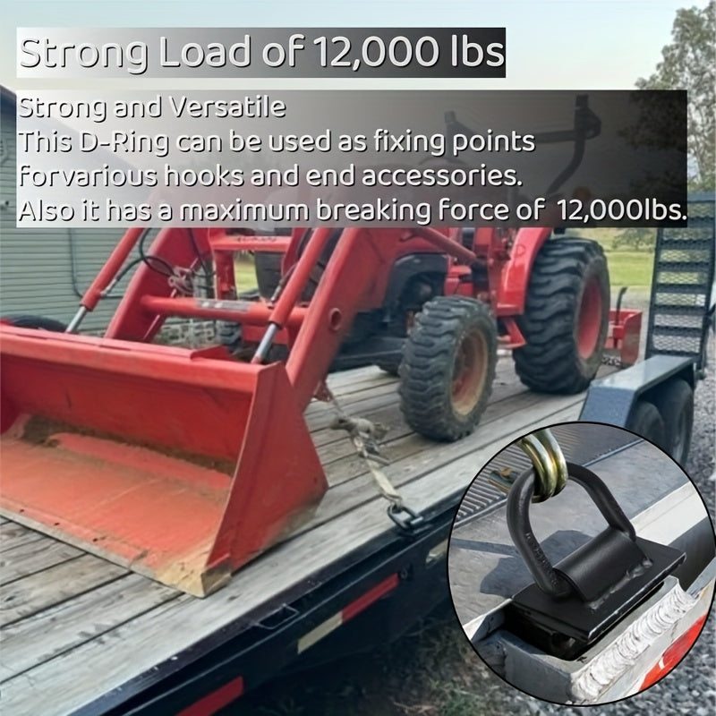 6/8pcs Stake Pocket D Rings Heavy Duty Removable D-Ring Stake Pocket Tie Down For Utility Trailers And Flatbeds Equipped With Hitch Pin, Removable Tie Down Utility For Flatbed Cargo Trucks. (Includes 2 Anti-slip Gloves)