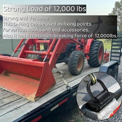 6/8pcs Stake Pocket D Rings Heavy Duty Removable D-Ring Stake Pocket Tie Down For Utility Trailers And Flatbeds Equipped With Hitch Pin, Removable Tie Down Utility For Flatbed Cargo Trucks. (Includes 2 Anti-slip Gloves)