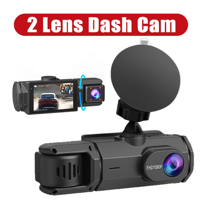Dual Dash Cam Front And Inside, 1080P 170° Wide Angle Night Vision, Loop Recording with G-Sensor, Compact Car Evidence Solution USA
