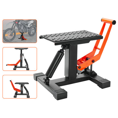 Happybuy Hydraulic Motorcycle Stand, 440Lbs Load Capacity, Adjustable Height Lifting Table for Repair And Maintenance, Ideal for Dirt Bike And Pit Bike Additions