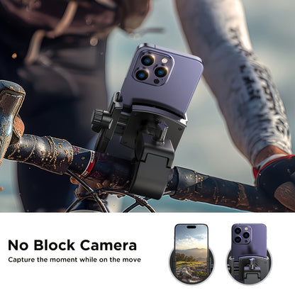Miracase Motorcycle Phone Mount, [Support Video Recording] Bike Phone Holder, [Quick Lock] Bicycle Phone Mount Handlebar Cell Phone Clamp for Scooter, Friendly Compatible with iPhone Samsung, All Phones, Christmas Gifts, Christmas Big Deal!