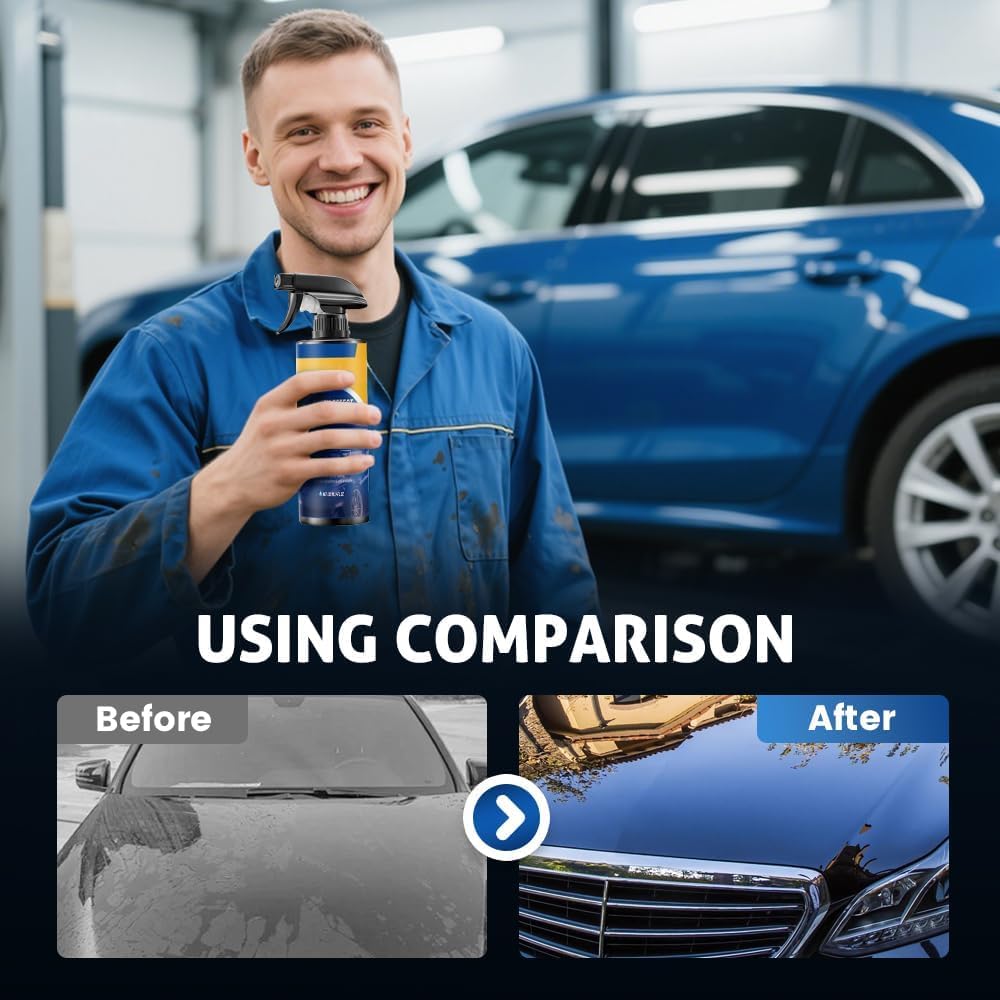 16.03oz/20.29oz/ 32.06oz/40.58oz/48.08oz Quick Effect Car Coating Spray, Waterless Wash Polish, Paint Protection And Glass Cleaner- Suitable for All Vehicle, Car Maintenance Supplies, Car Accessories, Shiny Car Stuff