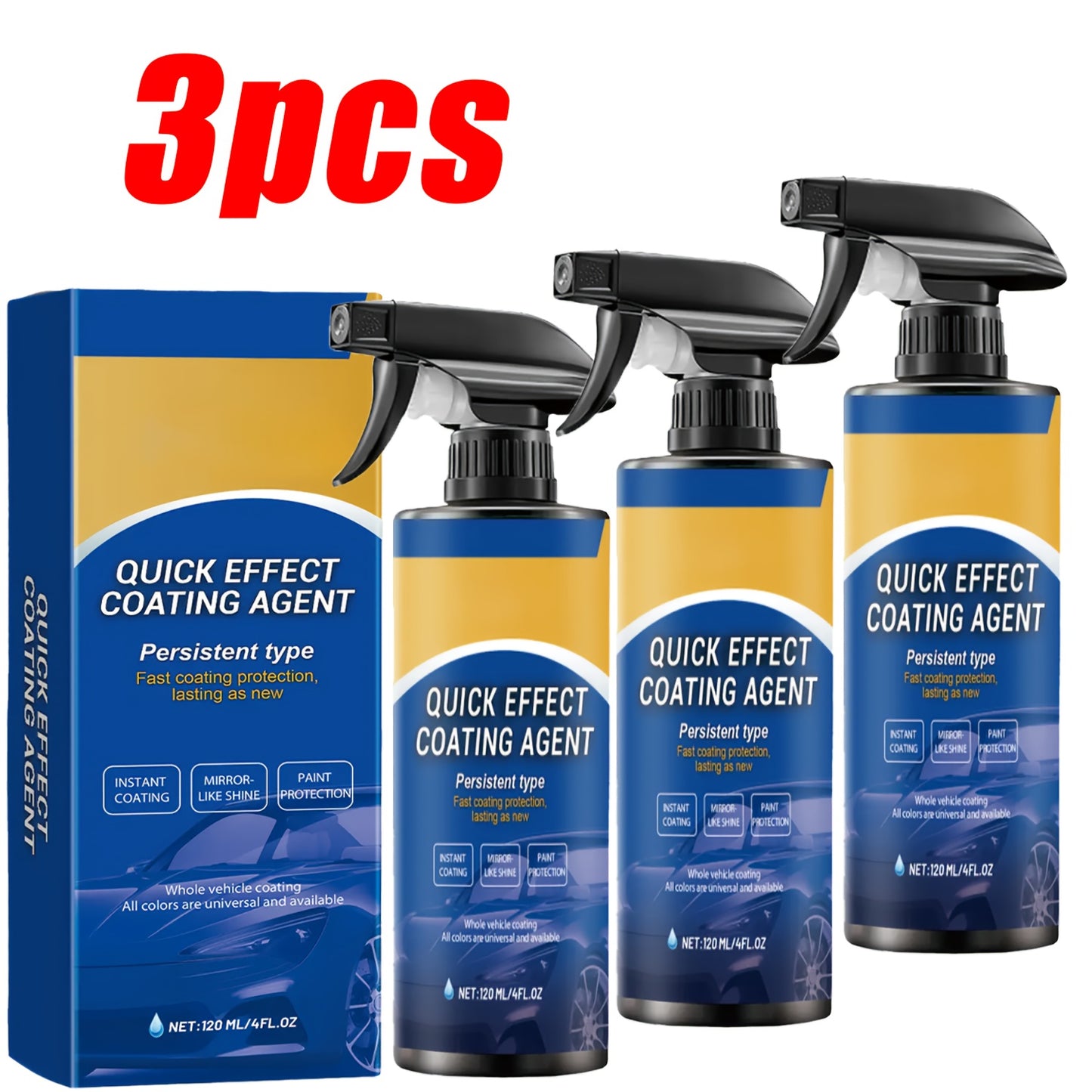 Car Coating Spray: Protective Ceramic Coating Nano Spray, Car Coating Polishing Spray, Plastic Restorer, Quick Repair for Minor Scratches. Car Care Restoration And Repair Paint Waxing Spray, Coating Sealing Liquid