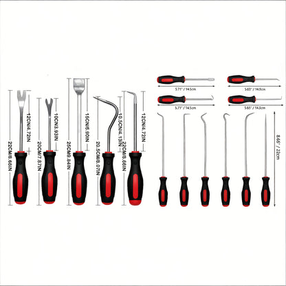 XSLRDKE 10pcs/15pcs Pick And Hook Set, Precision Automotive Pick Tool Set for Car Auto Oil Seal/O-Ring Seal Gasket Pick Mini Hooks Puller Remover Best for Automotive And Electronic Tools, Practical Tool