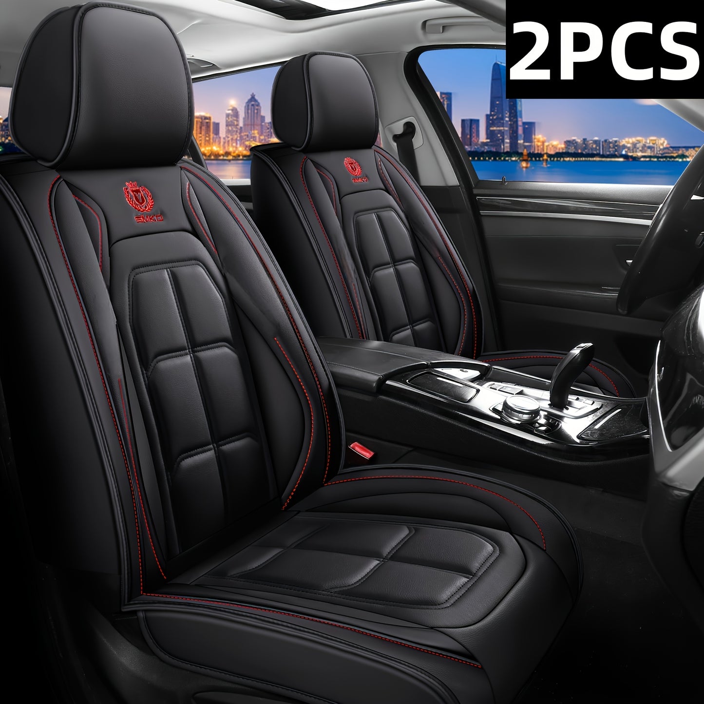 1pc, 2pcs, 5pcs, Advanced Faux Leather Car Seat Cover, Imitation Faux Leather Car Seat Cover, Protective Seat Cover, Suitable For Cars, SUVs, Vans And Trucks, Dirt-resistant, Send Gifts To Relatives