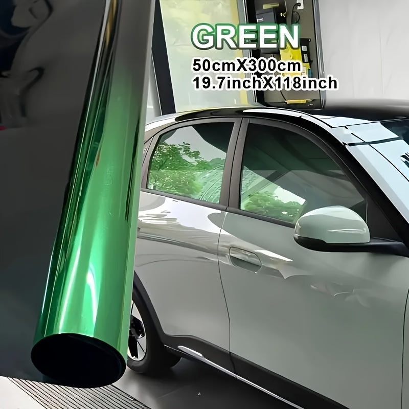 1 Roll Of 19.7 X 118 Inch Two-color Gradient Window Film | Heat Resistant, VLT, Protective, Contrasting, Tear-off and Paste, PET Material, Universally Applicable for Vehicle Exterior Accessories