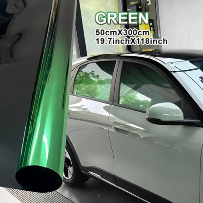 1 Roll Of 19.7 X 118 Inch Two-color Gradient Window Film | Heat Resistant, VLT, Protective, Contrasting, Tear-off and Paste, PET Material, Universally Applicable for Vehicle Exterior Accessories