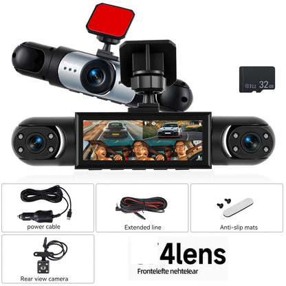 360 ° 4-channel/3-channel 1080P High-definition Ultimate Safety Driving Recorder Set, Car Camera 1080P Front And 720P Front, Back, Left, Right Full Coverage, Night Vision, WDR, G Sensor, Loop Recording - Car, Optional Cardless/32GB/64GB TF Card.