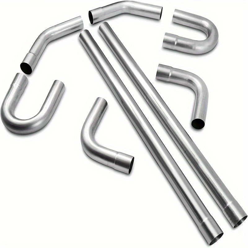 [Exhaust Kit Tubing] 2.5'' Mild Steel Exhaust Kit Tubing Mandrel Bend Pipe Straight U Bend 16 Gauge Universal