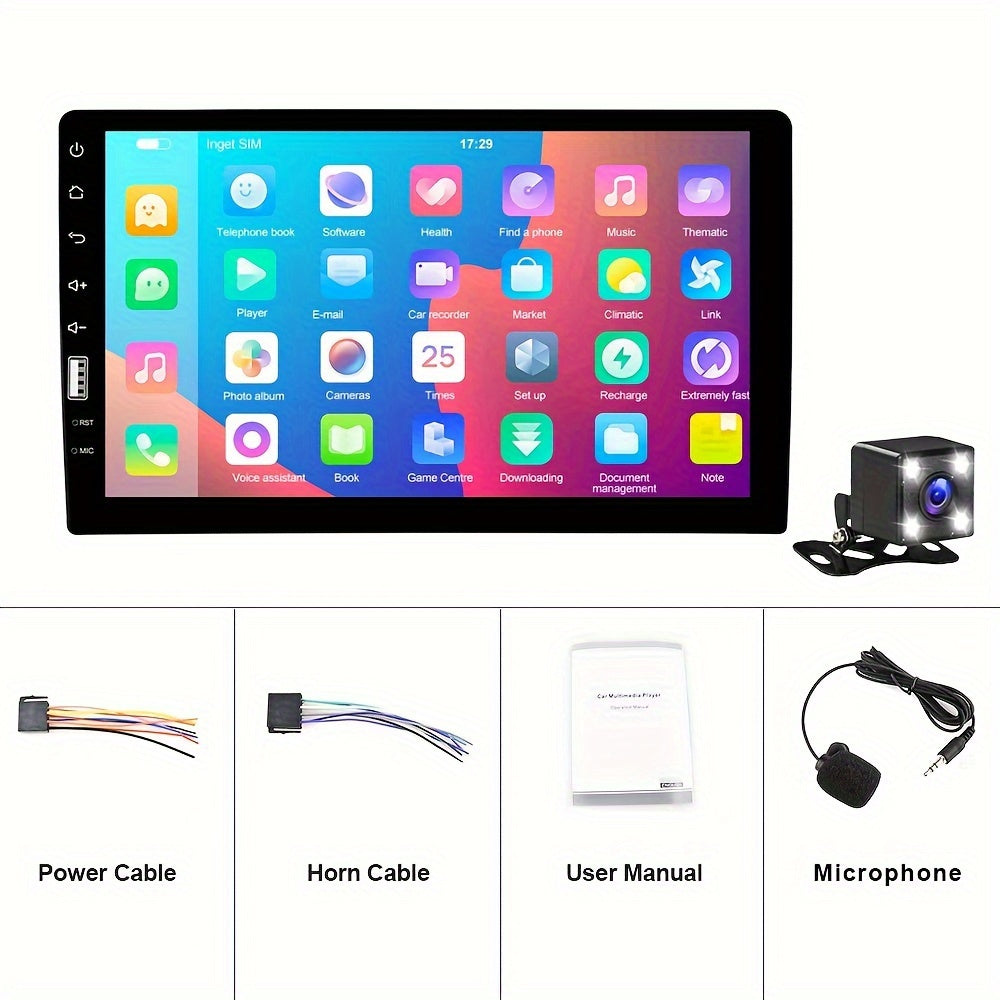 Hikity 1 din MP5 Player 9-Inch HD Touch Screen 1DIN Auto audio USB TF Card For Universal Autoradio Multimedia Player+Rear view Camera (optional)
