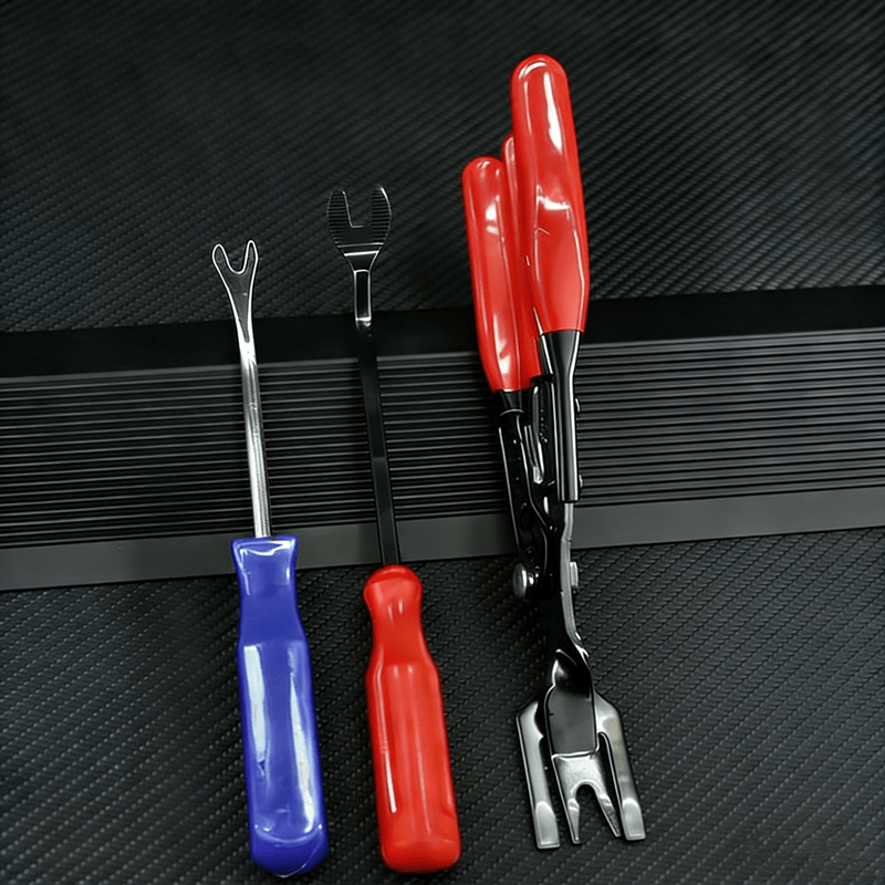 4pcs Car Buckle Disassembly Tool, Buckle Clamp Set Fastener Disassembly Tool, Car Interior Disassembly Tool Set Pry Tool Set Door Panel Instrument Panel Maintenance Tool, Car Panel Clamp Disassembly Tool