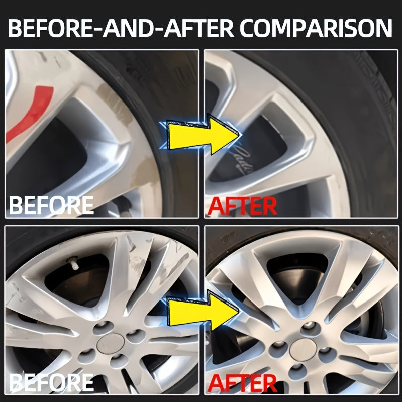 Kit for Repairing And Restoring Scratches on Car Wheels - Professional Hub Refinishing for Aluminum And Steel Rims - Metal Shine Rejuvenator with a Long-Lasting Protective Layer