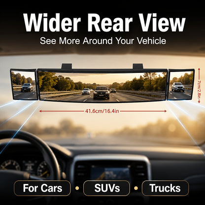 Wide-angle Convex Car Rearview Mirror-safety Clip, Seamless Arc Design, Lmproving Visibility-suitable For Cars, SUVs And Trucks, Safe Driving Accessories, Car Rearview Mirrors, Car Essential, Car Blind Spot Mirrors, Suitable For All Kinds Of for car
