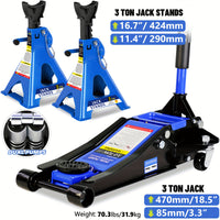 3Ton Dual Pumps+Stands BLUE